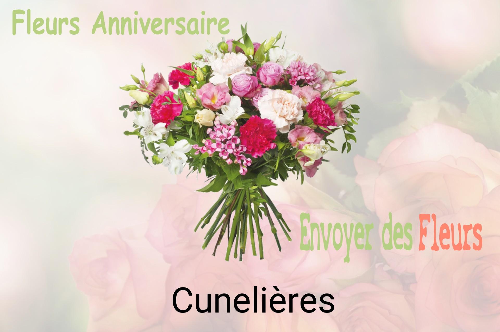 Bouquet de fleurs d’anniversaire livré à Cunelières